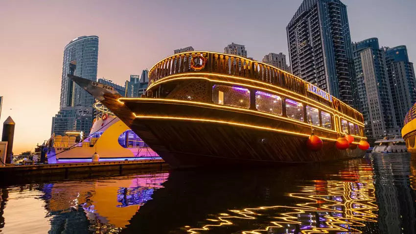 Alexandra Dhow Cruise Dinner – Dubai Marina (9:00PM - 10:45M)