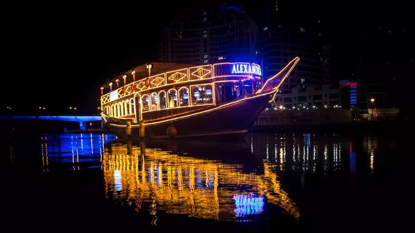 Alexandra Dhow Cruise Dinner – Dubai Marina (9:00PM - 10:45M)